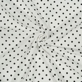 Baumwoll Musselin Punkte Weiß Schwarz