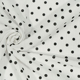 Double Gauze Dots White Black