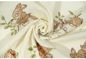 Baumwoll Musselin Hazelhop Kaninchen
