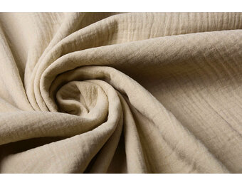 Baumwoll Musselin Stoff Beige