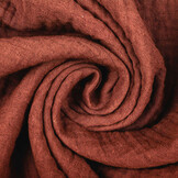 Baumwoll Musselin Stoff Rost Brique