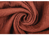Double Gauze Fabric Rust Brique