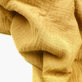 Double Gauze Fabric Light Ocher Yellow