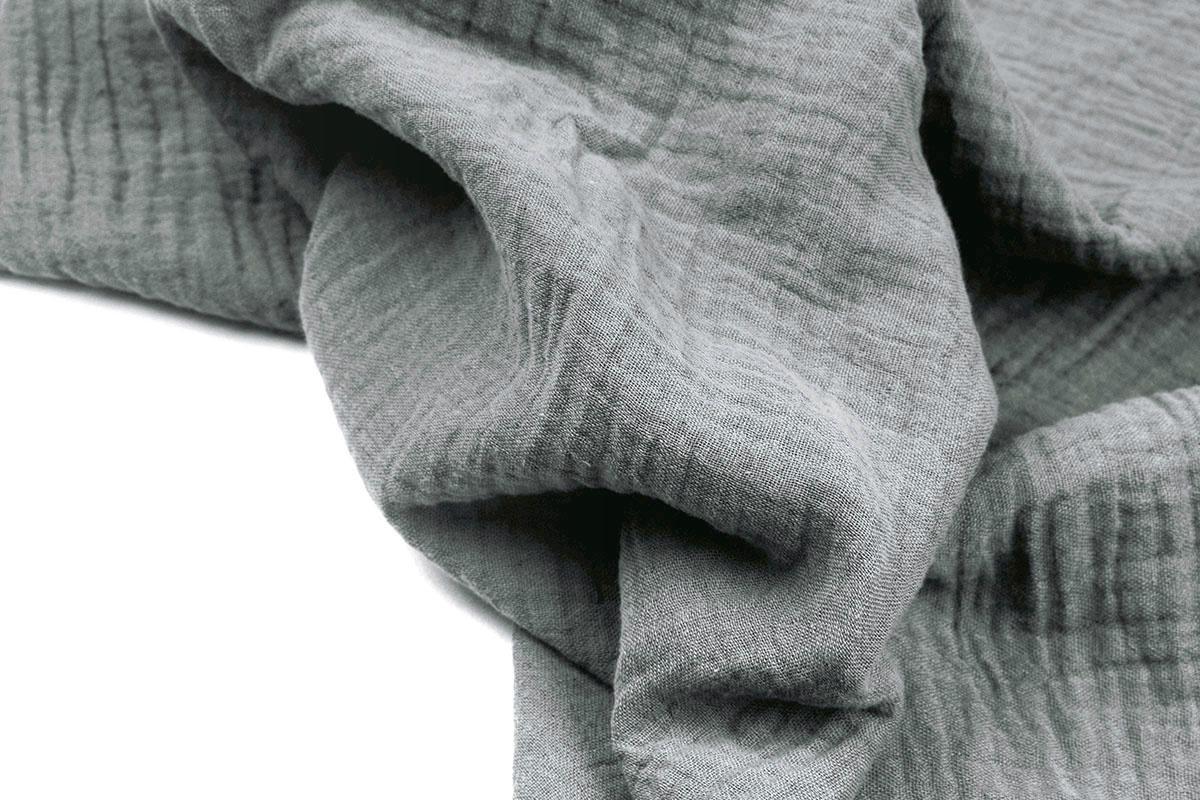 Double Gauze Fabric Grey