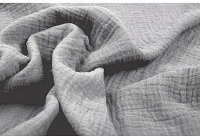 Double Gauze Fabric Medium Gray