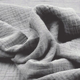 Double Gauze Fabric Medium Gray