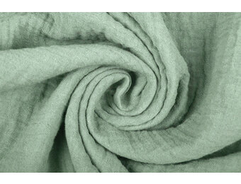 Baumwoll Musselin Stoff Altgrün