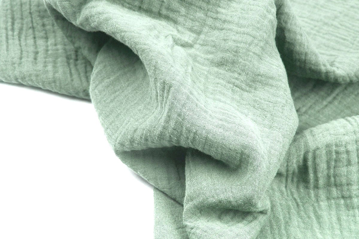 Double Gauze Fabric Light Old Green