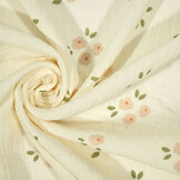 Baumwoll Musselin Blumen Zivou