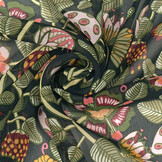 Chiffon Bedruckt Siennaflor Schwarz