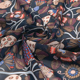 Chiffon Bedruckt Siennaflor Marine