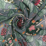 Chiffon Bedruckt Siennaflor Grau