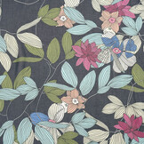 Chiffon Printed Miraflora Navy