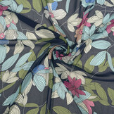 Chiffon Printed Miraflora Navy