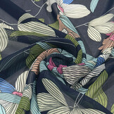 Chiffon Printed Miraflora Navy