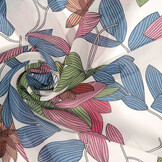 Chiffon Bedrukt Miraflora Wit