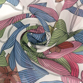 Chiffon Bedrukt Miraflora Wit