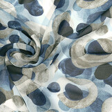 Chiffon Bedrukt Pavora Blauw