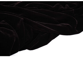 3 meter  Veloursstoff Samt Vultur Dunkel Aubergine Braun