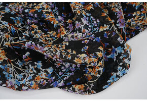 Chiffon Bedrukt Aurelisse Zwart