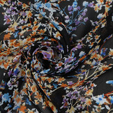 Chiffon Bedruckt Aurelisse  Schwarz