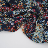 Chiffon Bedrukt Aurelisse Marine