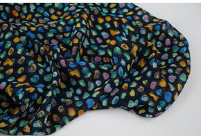 Chiffon Bedrukt Alunora  Blauw