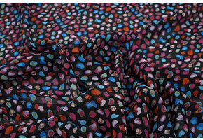 Chiffon Bedruckt Alunora Schwarz