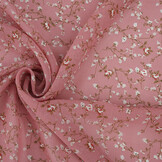 Chiffon Bedrukt Rosienne Roze