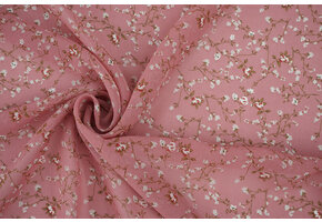Chiffon Bedruckt Rosienne Rosa