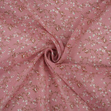 Chiffon Bedrukt Rosienne Roze
