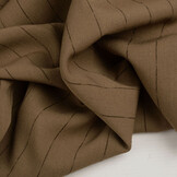 Stretch Gabardine Krijtstreep Bruin
