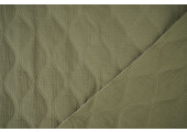 Gesteppte Baumwoll Musselin Armeegrün