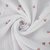 Hydrofiel Stof Hartjes Wit