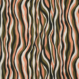 100% Viscose Radiance Stripes Army Green