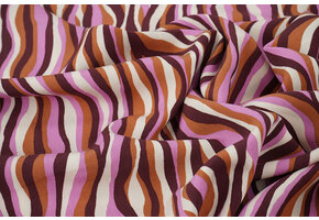 100% Viscose Radiance Stripes Pink