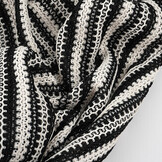 Knitted Crochet Weiß Schwarz