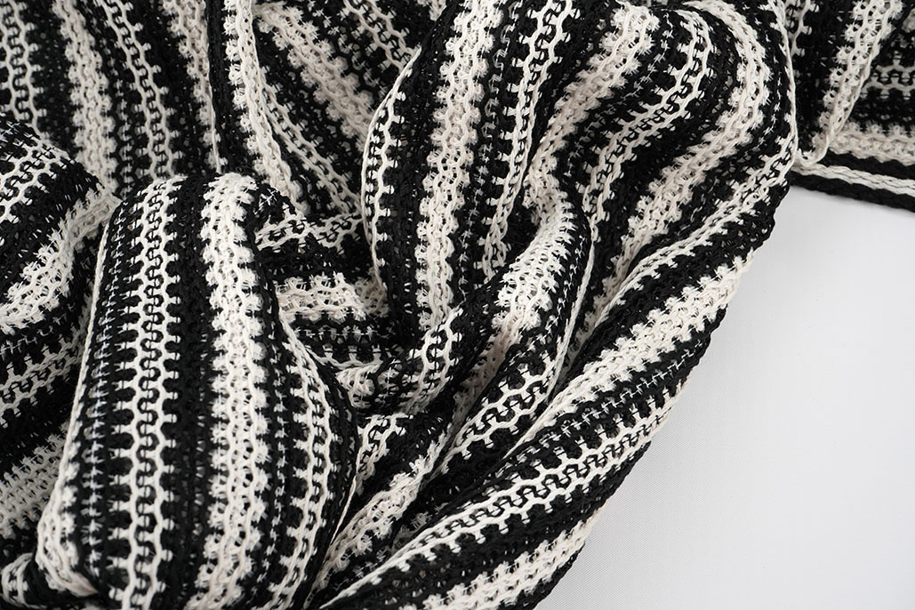 Knitted Crochet White Black