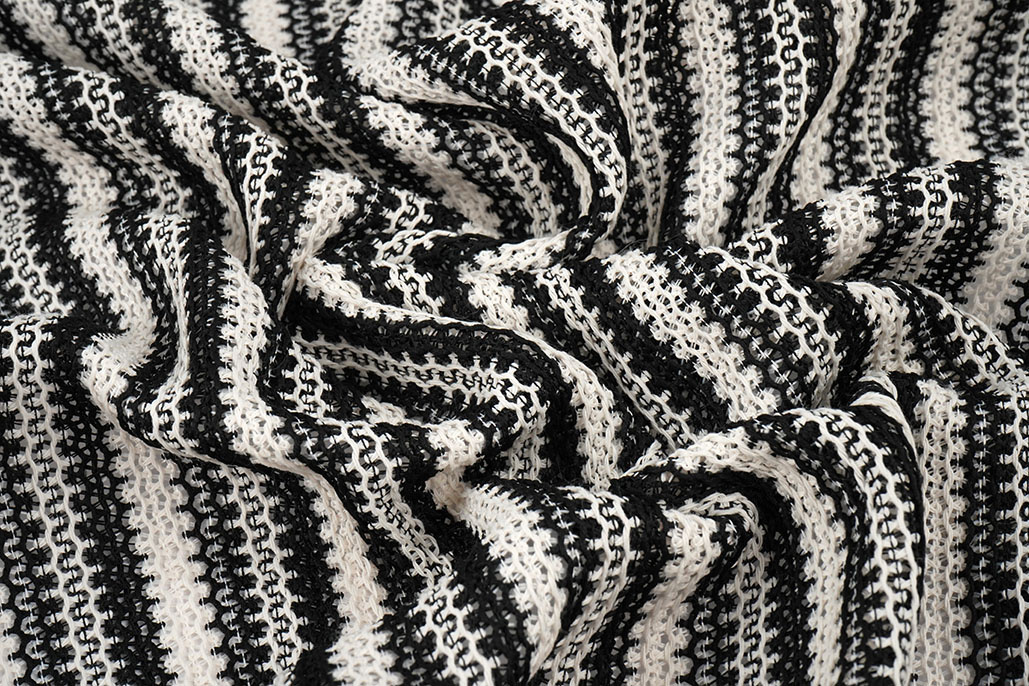 Knitted Crochet White Black