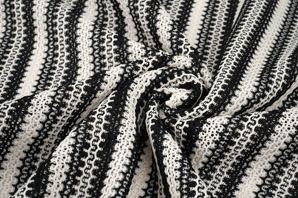 Knitted Crochet White Black
