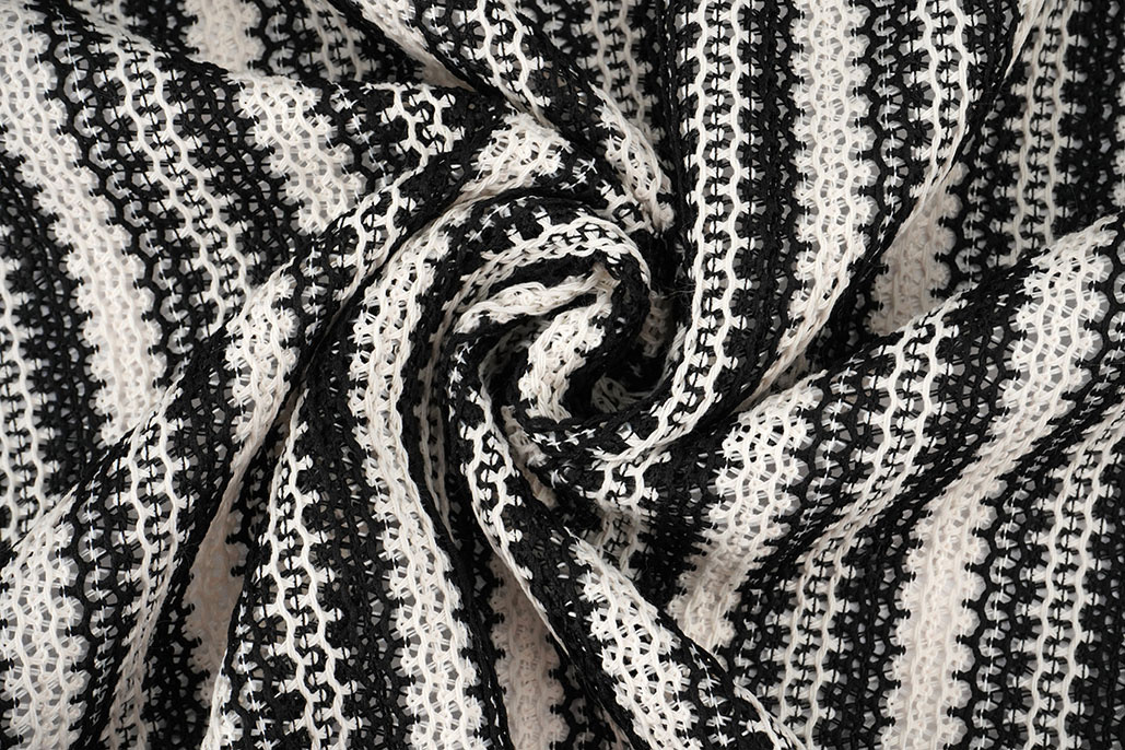Knitted Crochet White Black