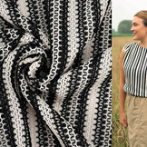 Knitted Crochet White Black