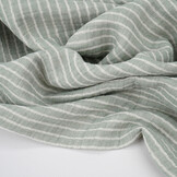 Double Gauze Yarn Dyed Stripes Old Green