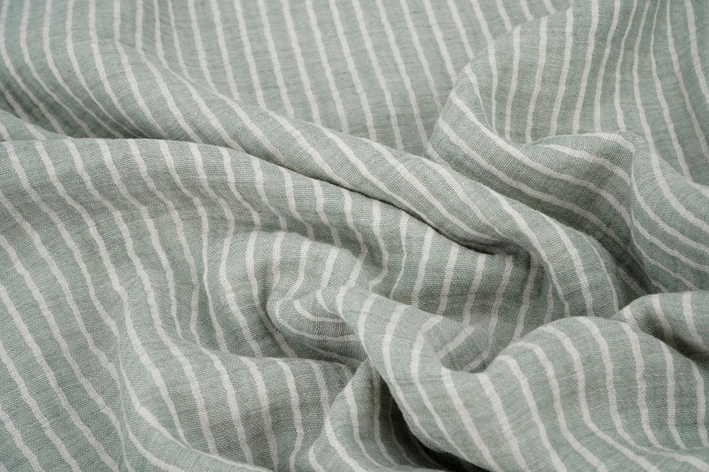 Hydrofiel Yarn Dyed Strepen Oud Groen
