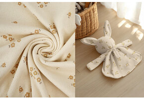 Ripp Jersey Organic Flowers Natural