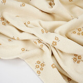 Rib Jersey Organic Flowers Natural