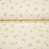 Rib Jersey Organic Flowers Natural