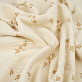 Rib Jersey Organic Flowers Natural
