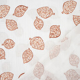 Double Gauze Monstera Leaves White