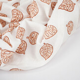 Double Gauze Monstera Leaves White